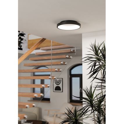 Eglo - Lámpara de techo LED RGBW regulable LED/19,6W/230V 2700-6500K Ø 35 cm negra
