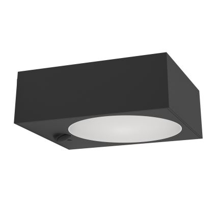 Eglo - Luminaria solar LED con sensor LED/6,5W/3,7V 2000 mAh negra