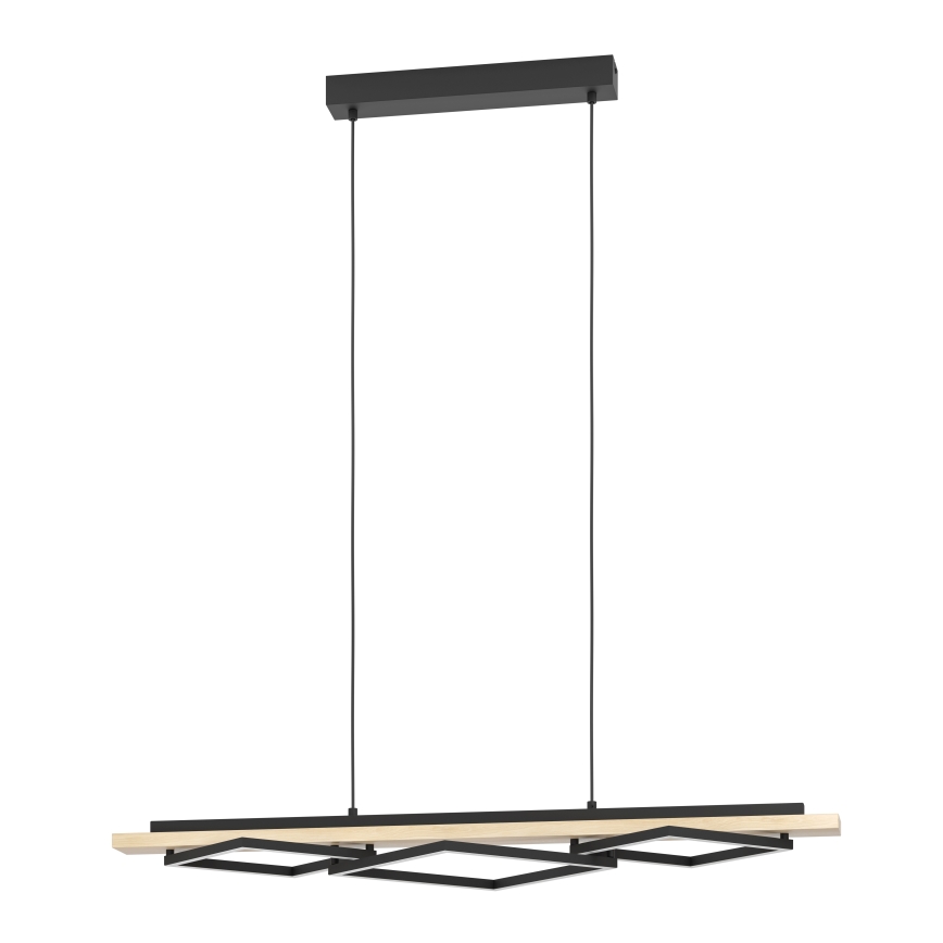 Eglo - Lámpara colgante LED regulable con cable 2xLED/13W/230V + LED/16W negro/beige