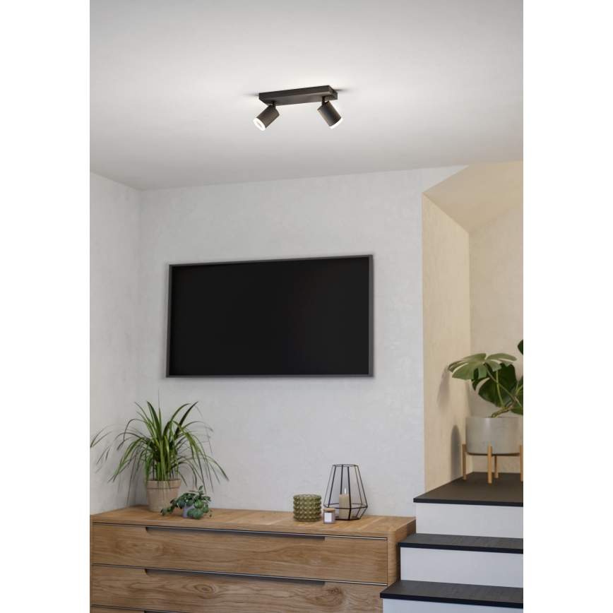 Eglo - Foco LED RGBW regulable 2xLED/3,7W/230V 2700-6500K negro