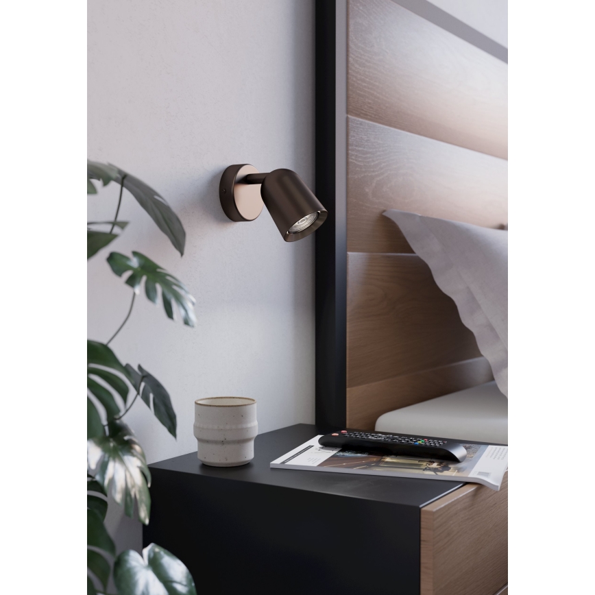 Eglo - Foco de pared 1xGU10/5W/230V, acabado en bronce