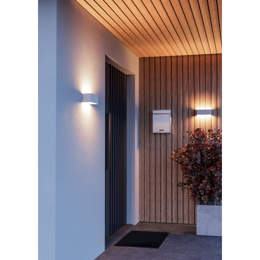 Eglo - Aplique de pared exterior regulable LED RGBW LED/10W/230V 2700-6500K IP55 blanco