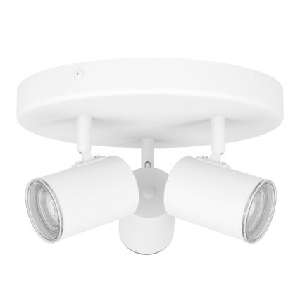 Eglo - Lámpara empotrable para baño 3x GU10/5W/230V, Ø 25 cm, IP44, blanca