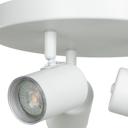 Eglo - Lámpara empotrable para baño 3x GU10/5W/230V, Ø 25 cm, IP44, blanca