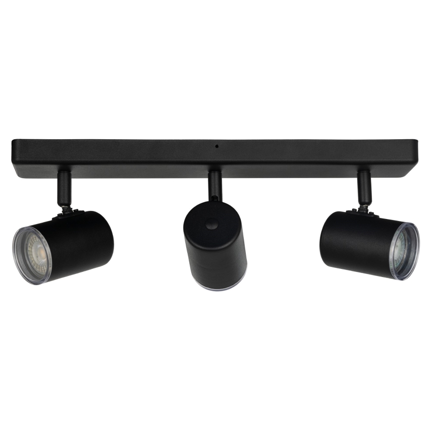 Eglo - Foco de baño 3xGU10/5W/230V IP44 negro
