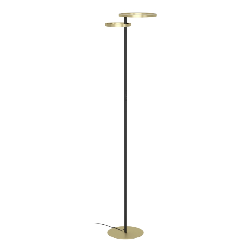 Eglo - Lámpara de pie LED regulable LED/16W/230V + LED/12W dorada/negra