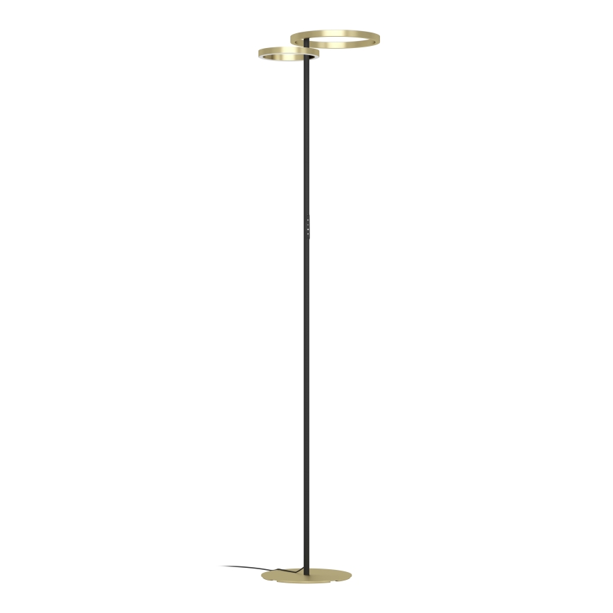 Eglo - Lámpara de pie LED regulable LED/16W/230V + LED/12W dorada/negra