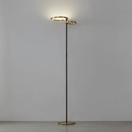 Eglo - Lámpara de pie LED regulable LED/16W/230V + LED/12W dorada/negra