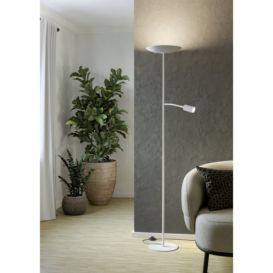 Eglo - Lámpara de pie LED regulable LED/26,5W/230V + LED/4W blanca