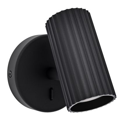 Eglo - Foco de pared orientable 1xGU10/5W/230V negro