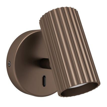 Eglo - Aplique de pared orientable 1xGU10/5W/230V marrón