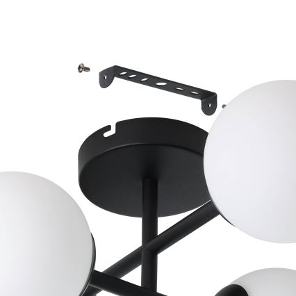 Eglo - Lámpara de techo LED para baño, de montaje en superficie, 4xG9/4,2W/230V IP44, negro