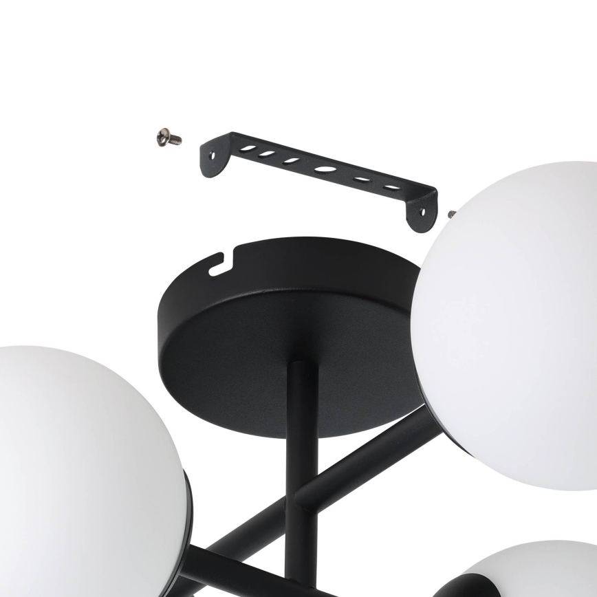 Eglo - Lámpara de techo LED para baño, de montaje en superficie, 4xG9/4,2W/230V IP44, negro