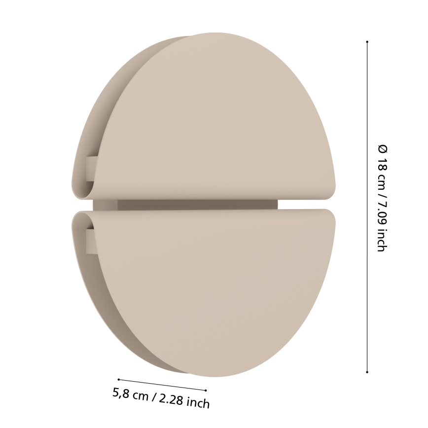 Eglo - Aplique LED de pared exterior LED/4,5W/230V 2700/4000/6500K IP44 beige