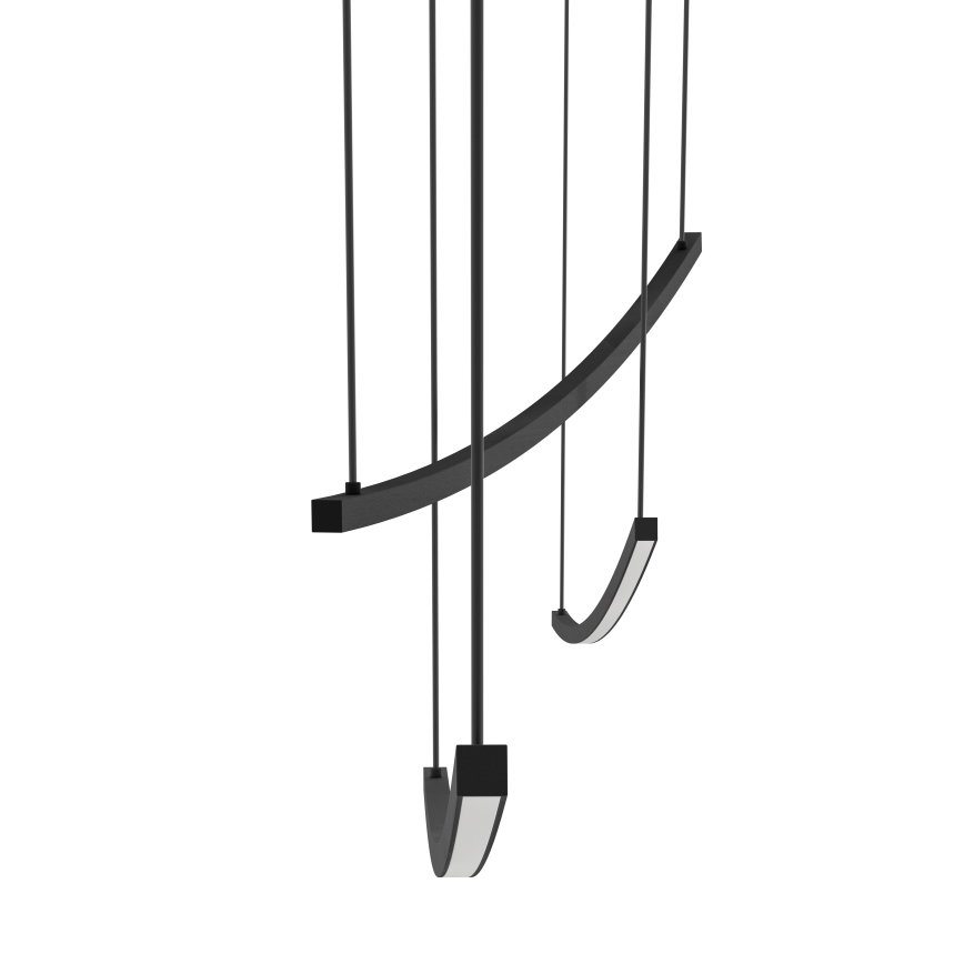 Eglo - Lámpara colgante LED regulable con cable LED/22W/230V 2700/4000/6500K negra