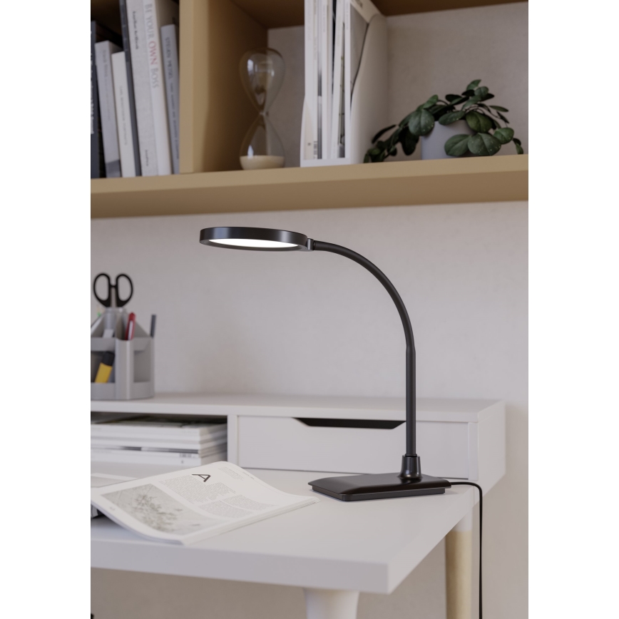 Eglo - Lámpara de mesa LED regulable y flexible LED/5,5W/230V 2700/4000/6500K negra