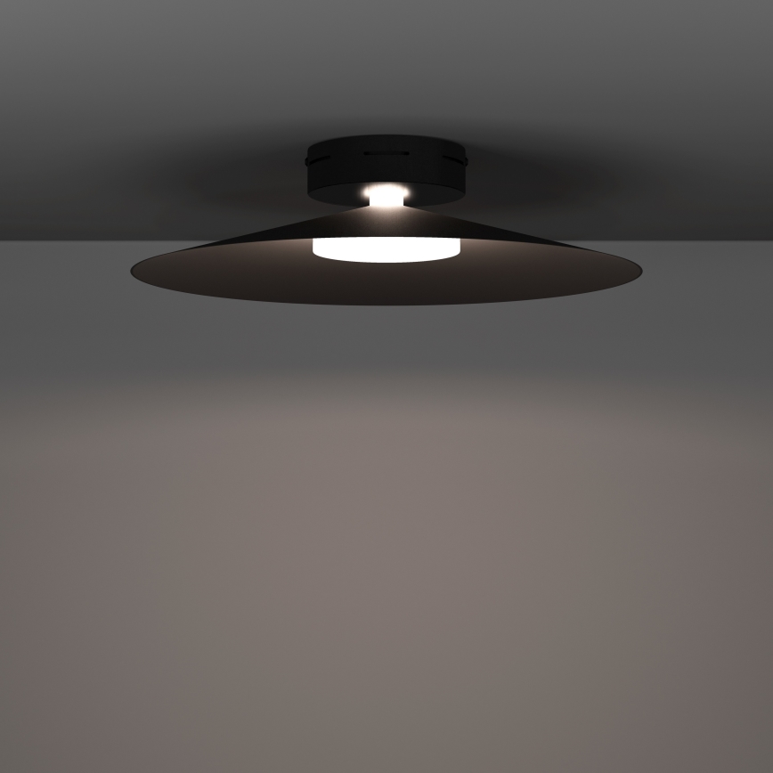 Eglo - Luminaria de techo LED RGBW regulable, 15,5W/230V, 2700-6500K, Ø 45 cm, negra