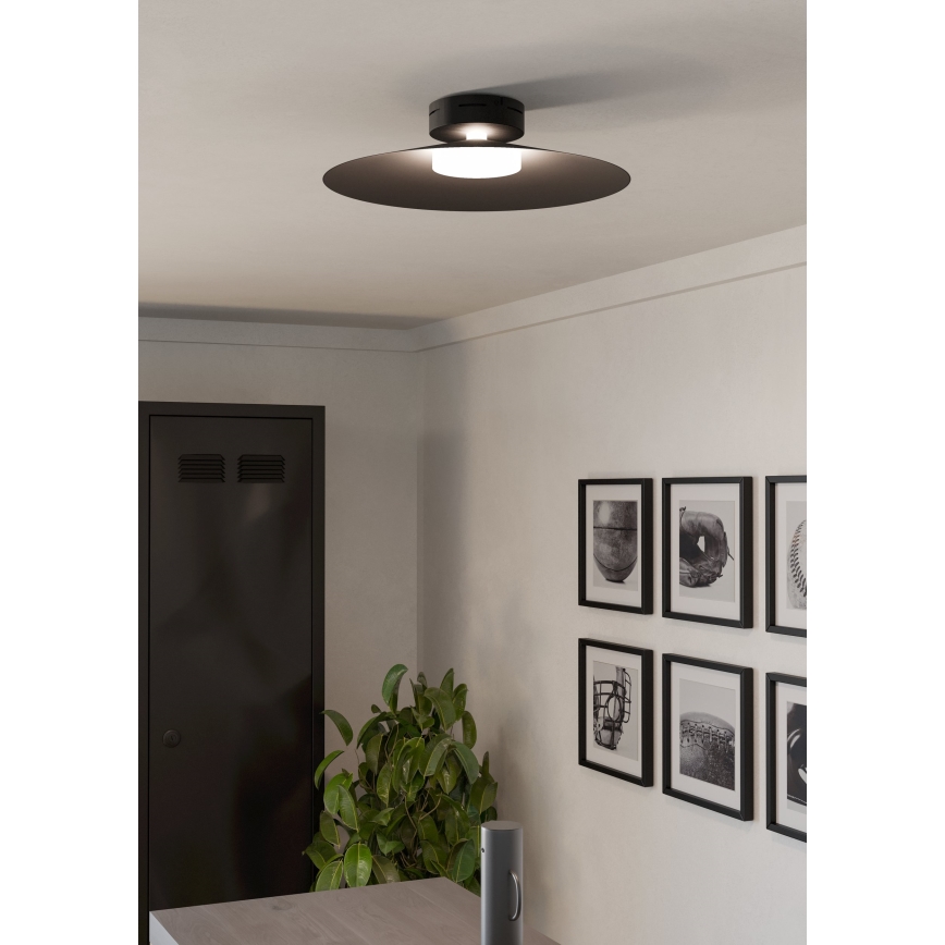 Eglo - Luminaria de techo LED RGBW regulable, 15,5W/230V, 2700-6500K, Ø 45 cm, negra