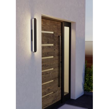 Eglo - Aplique de pared exterior LED/10,5W/230V IP44 2700/4000/6500K negro
