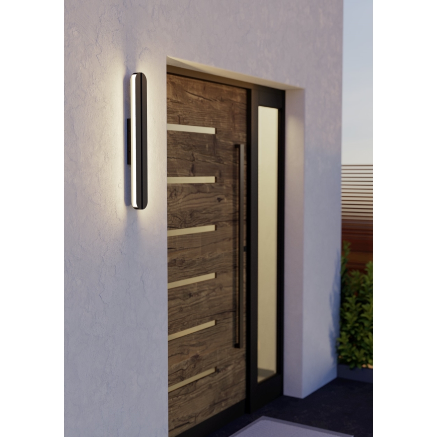 Eglo - Aplique de pared exterior LED/10,5W/230V IP44 2700/4000/6500K negro