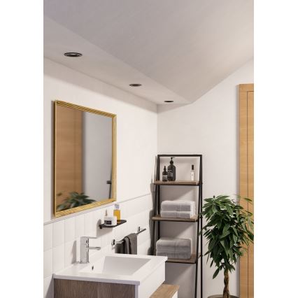 Eglo - Foco empotrable LED para baño 1xGU10/4,5W/230V IP44 negro