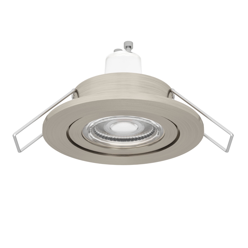 Eglo - Luminaria empotrable LED para baño 1xGU10/4,5W/230V IP44 cromo mate