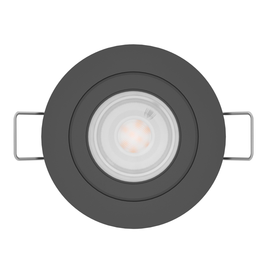 Eglo - Foco empotrable LED para baño 1x GU10/4,5 W/230 V IP44 negro