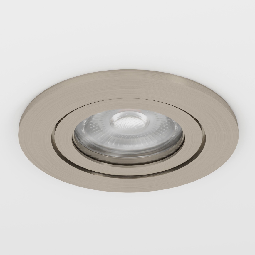 Eglo - Foco empotrable LED para baño 1xGU10/4,5W/230V IP44 cromo mate