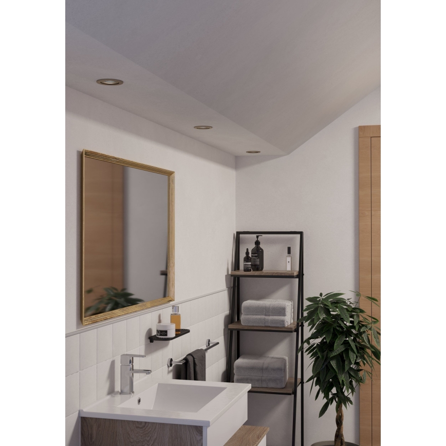 Eglo - Foco empotrable LED para baño 1xGU10/4,5W/230V IP44 cromo mate