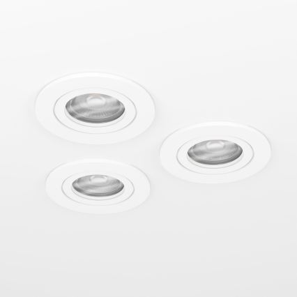 Eglo - Juego de 3 luminarias empotrables LED 1xGU10/4,5W/230V blancas