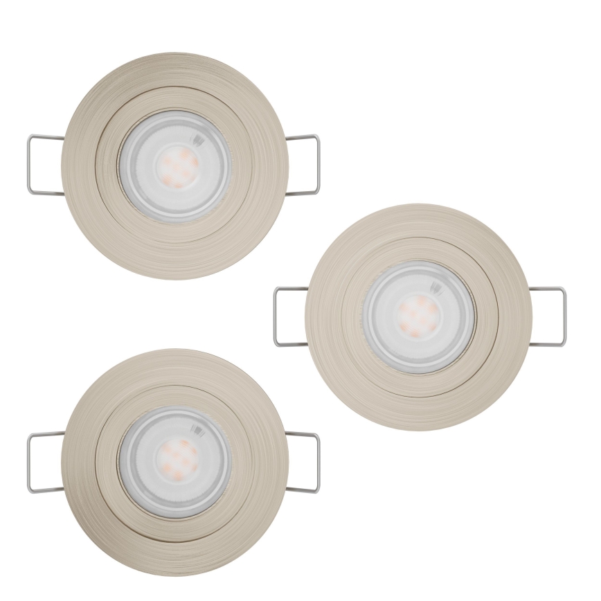 Eglo - Set de 3 focos empotrables LED/4,8W/230V 2700/4000/6500K cromo mate