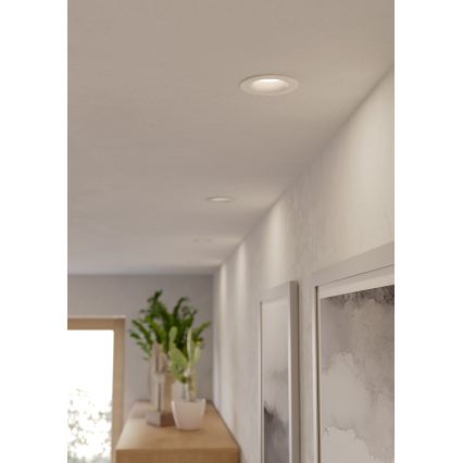 Eglo - Luminaria empotrada para baño LED/4,9W/230V 2700/4000/6500K diámetro 8,8 cm IP65 blanco