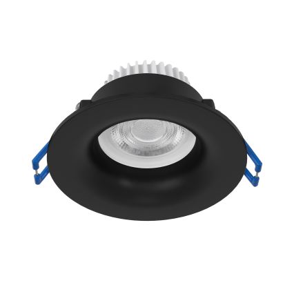 Eglo - Luminaria empotrada LED para baño LED/4,9W/230V 2700/4000/6500K Ø 8,8 cm IP65 negra