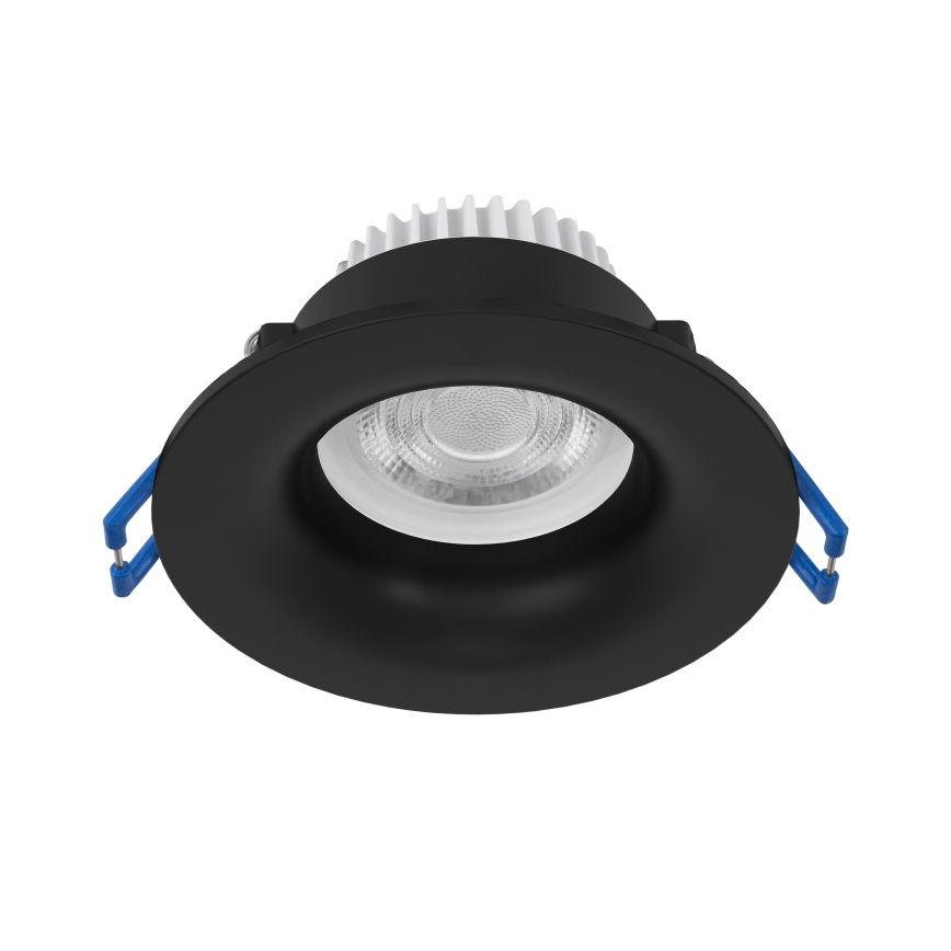 Eglo - Luminaria empotrada LED para baño LED/4,9W/230V 2700/4000/6500K Ø 8,8 cm IP65 negra