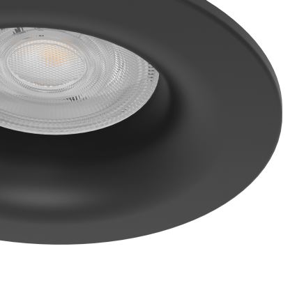 Eglo - Luminaria empotrada LED para baño LED/4,9W/230V 2700/4000/6500K Ø 8,8 cm IP65 negra