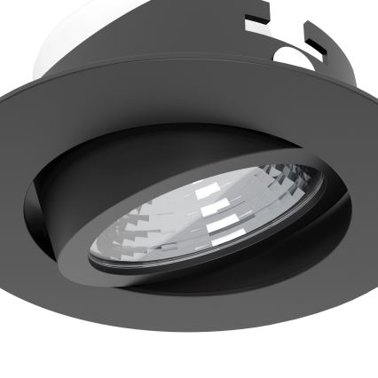Eglo - Juego de 3 focos empotrables LED regulables LED/6,4W/230V Ø 8,8 cm negro