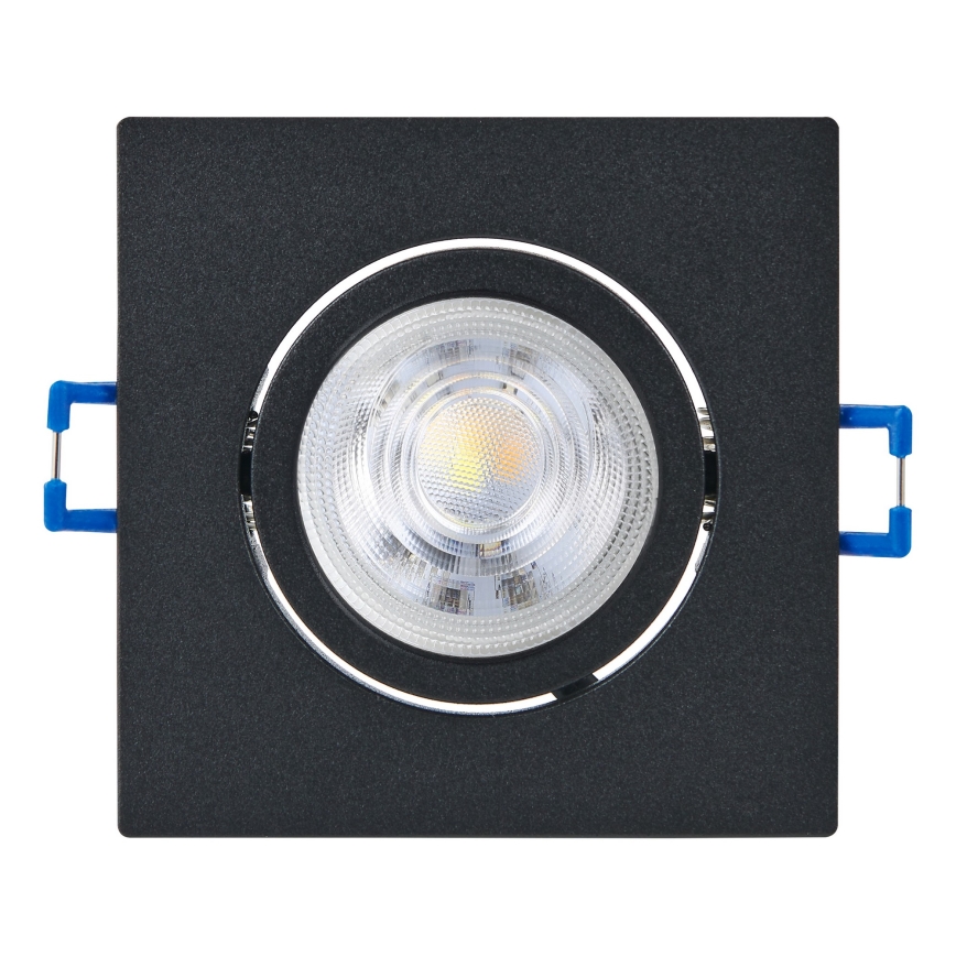 Eglo - Set de 3 luminarias empotrables LED regulables LED/4,8W/230V 8,8x8,8 cm negro