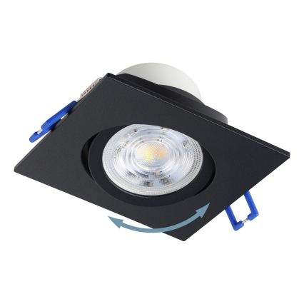 Eglo - Set de 3 luminarias empotrables LED regulables LED/4,8W/230V 8,8x8,8 cm negro