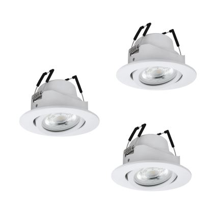 Eglo - Juego de 3 focos empotrables LED RGBW regulables LED/4,7W/230V 2700-6500K blanco