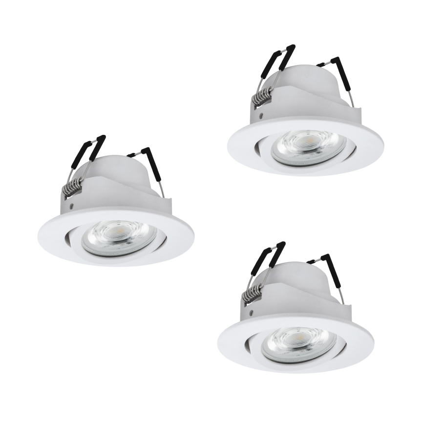 Eglo - Juego de 3 focos empotrables LED RGBW regulables LED/4,7W/230V 2700-6500K blanco