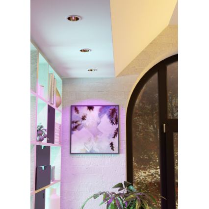 Eglo - LED RGBW regulable, luminaria empotrada para baño LED/4,8W/230V 2700-6500K IP44 blanco/dorado