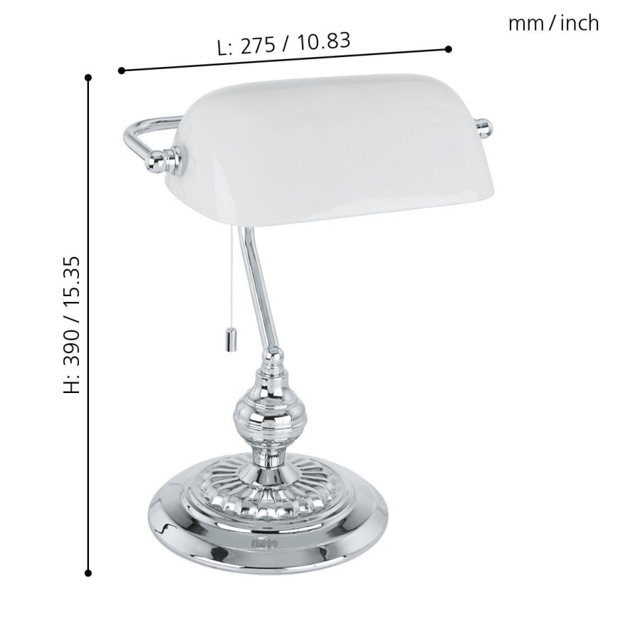 Eglo - Lámpara de mesa E27/60W