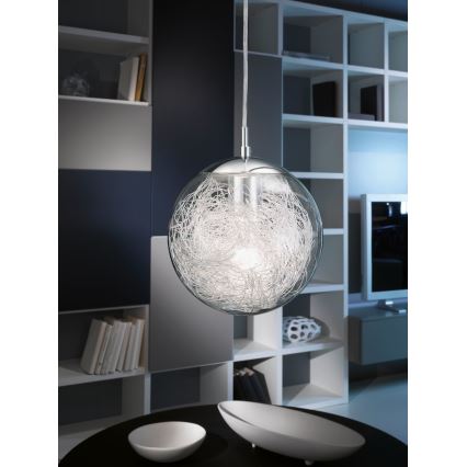 Eglo 93073 - Lámpara colgante con cable LUBERIO 1xE27/60W/230V Ø 25 cm