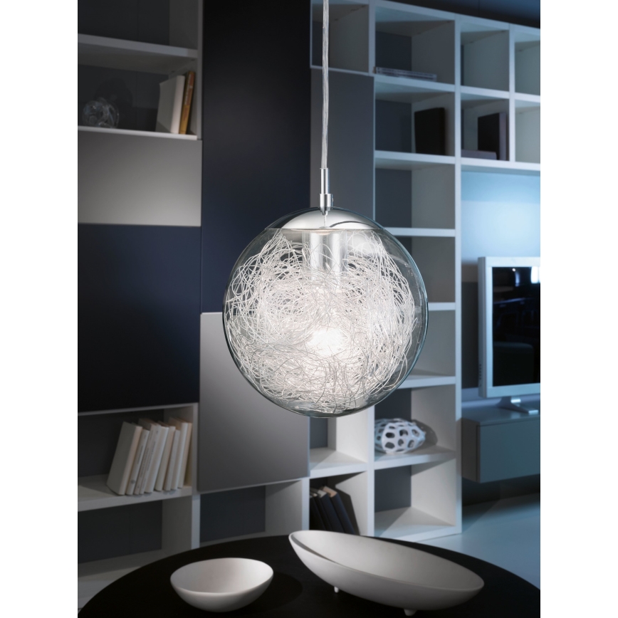 Eglo 93073 - Lámpara colgante con cable LUBERIO 1xE27/60W/230V Ø 25 cm
