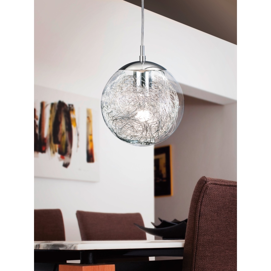 Eglo 93073 - Lámpara colgante con cable LUBERIO 1xE27/60W/230V Ø 25 cm