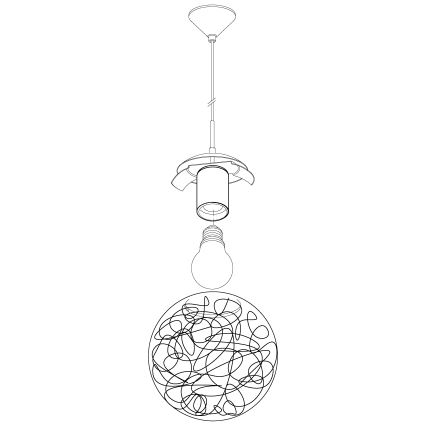 Eglo 93073 - Lámpara colgante con cable LUBERIO 1xE27/60W/230V Ø 25 cm