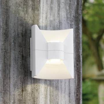 Eglo 93367 - Aplique LED de pared para exterior REDONDO Blanco 2xLED-SMD/2,5W/230V IP44