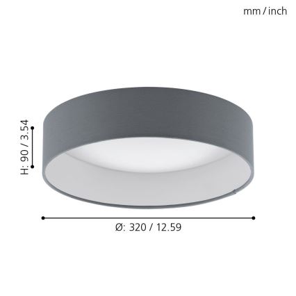 Eglo - Lámpara de techo LED LED/12W/230V