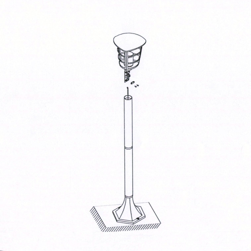 Eglo - Lámpara exterior LED 1xE27/8,5W/230V IP44 negra
