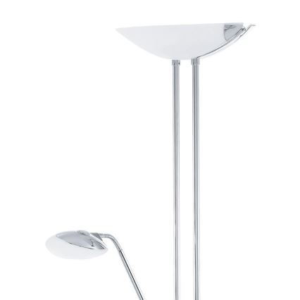 Eglo - Lámpara de pie LED regulable LED/20W + LED/2,5W cromo brillante